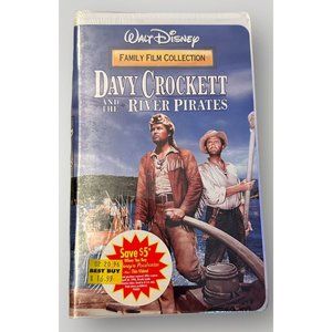 Sealed Davy Crockett and The River Pirates VHS (Disney Clamshell) **NEW** Sealed